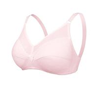 Wire-Free Front-Closure Sports Bra For Women - Breathable Lace with Posture Support & Full-Coverage Anti-Sag Design Seniors(A-7-pink,44)