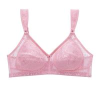 Wire-Free Front-Closure Sports Bra For Women - Breathable Lace with Posture Support & Full-Coverage Anti-Sag Design Seniors(A-8-pink,44)