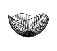 Wire Fruit Basket Black Fruit Bowl for Kitchen Counter Wave Fruit Basket Serving Bowl Wire Fruit Dish for Fruits and Veggies