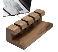 Wire Organizer Clips, 3.54x1.18x1.38in Compact Wooden Desk Wire Organizer Self Adhesive | Cord Clips Tape Backed Desk Accessories 4 Holes For DeskTable
