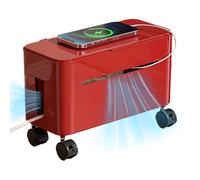 Wire Organizer Storage Box - Rolling Cord Management Container for Tabletop Chargers, Home, Office, Dormitory, Gaming Setup, TV Stand, Computer Desk, Renters, Tech Users, and Content Creators