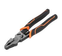 Wire Pliers, Labor Saving Industrial Grade Flat Nose Pincer Pliers, Wire Stripping Cutting Tool with Chrome Vanadium Steel, Non Slip Handle for Mechanical and Electronic Maintenanc