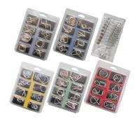 Wire Puzzle Set - Metal Brain Teaser Puzzles, Portable Logic Training Game Toy | SecretChallenging Educational Intelligence Test For Adults Home School Travel Party Favors Stocking Stuffers Offices