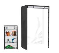 Wire Shelving Cover | Standing Shelf Units | Protector With Zipper | For Pantry Garage Basement Patio Indoor Outdoor Dustproof Storage Enclosure Clear Window Locking Closure Heavy Duty Organizer Rack
