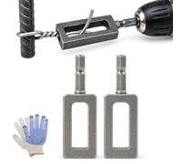 Wire Twister Tool for Drill, Carbon Steel Electric Drill Wire Twisting Tool with 1/4" Hex Shank for Fencing, Rebar Tying and Construction (#11+#11)