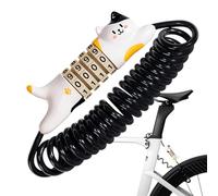 Wired Combination Lock, 4-Digit Anti-Theft Cable, 13,5 x 6,5 cm, 5,31 x 2,56 pulgadas, Heavy-Duty and Scooter Security, Flexible Design, Mountain Road Use