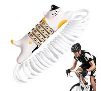 Wired Combination Lock, 4-Digit Anti-Theft Cable, 13,5 x 6,5 cm, 5,31 x 2,56 pulgadas, Heavy-Duty and Scooter Security, Flexible Design, Mountain Road Use