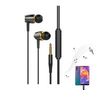 Wired Earbuds - Auriculares con cable | Earphones With Wire | Skin-Friendly Silicone Earbuds With Design | For Sports Running Computer Laptop Phone 3,5 mm Audio Jack Devices