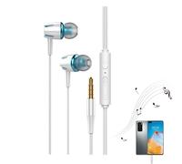 Wired Earbuds - Auriculares de sonido estéreo, ruido de aislamiento en la oreja Earphones, suave silicona cómoda, jack de audio de 3,5 mm compatible con ordenador portátil Tablet Phone | with Glow
