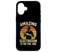 Wired for Greatness Bold Electrician Power Design Trades tee Carcasa para iPhone 16