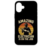 Wired for Greatness Bold Electrician Power Design Trades tee Carcasa para iPhone 16 Plus