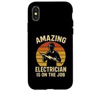 Wired for Greatness Bold Electrician Power Design Trades tee Carcasa para iPhone X/XS