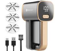 WiredLux Quitapelusas Eléctrico - Quita Pelusas Recargable para Ropa y Muebles - Luz LED, 3 Velocidades, Cuchilla de 6 Hojas, Carga por USB - Quita Bolitas de Pelusa con Doble Protección