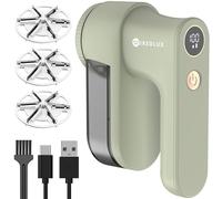 WiredLux Quitapelusas Eléctrico Recargable para Ropa - Máquina para Quitar Bolitas y Pelusas - 3 Velocidades, Pantalla LED, Carga USB - Portátil con Doble Protección