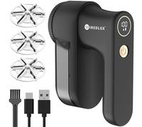 WiredLux Quitapelusas Eléctrico Recargable para Ropa - Máquina para Quitar Bolitas y Pelusas - 3 Velocidades, Pantalla LED, Carga USB - Portátil con Doble Protección (Charcoal)