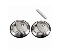 (Wiredrawing) 2pcs 304 Stainless Steel Fire Proof Rustproof Anti-theft Hidden Door Handles Doorknobs For Sliding Door
