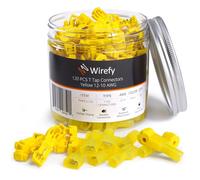 Wirefy 120 Piezas Terminales Eléctricas T Tap - Desconexión Rápida de Connectores Aislados para Automoción - 4-6 mm²