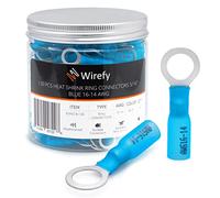 Wirefy 130 Piezas de Terminales Redondos M8 - Kit de Conectores Termorretráctiles para Automoción - 1,5-2,5 mm²