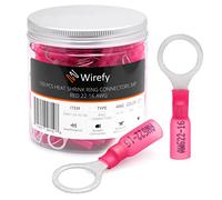 Wirefy 150 Piezas de Terminales Redondos M10 - Kit de Conectores Termorretráctiles para Automoción - 0,5-1,5 mm²