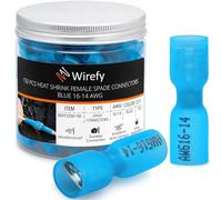 Wirefy 150 Piezas Kit de Conectores Eléctricos Hembra Planos - Terminales Electricos Termorretráctiles - 1,5 a 2,5 mm²