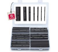 Wirefy Funda Termoretractil para Cables Impermeables - 180x Tubo Retractil para Cables de Doble Pared 3:1 - Recubierto con Adhesivo - Tubo Retráctil Impermeable - Negro