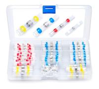Wirefy Kit 110 Piezas Terminales de Sellado de Soldadura Termorretráctil - Cuerpos Eléctricos Herméticos - Solder Seal a Tope Impermeable - 0,14-6 mm²