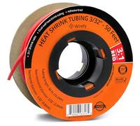 Wirefy Tubo termorretráctil con pegamento, 15 m, relación de contracción 3:1, tubo termorretráctil de doble pared, resistente al agua, juego de tubos de encogimiento de calor, color negro, diámetro de