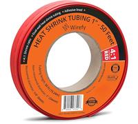 Wirefy Tubo Termorretráctil Diámetro Grande 25,4 mm - Tubo Termoretractil de Doble Pared 4:1 - Revestimiento Adhesivo - Tubo Térmico - Rojo - Rollo de 15 m