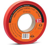 Wirefy Tubo Termorretráctil Diámetro Grande 30 mm - Tubo Termoretractil de Doble Pared 3:1 - Revestimiento Adhesivo - Tubo Térmico - Rojo - Rollo de 15 m