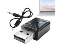 Wireless Adapter, Usb Transmitter Receiver, Bluetooths 5.0 Connectivity, Plug-And-Play Functionality for Desktop Laptop TV Remote Work, 3.2x1.7x1cm 15g Black
