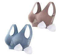 Wireless Bra Ofertas Paquete De 2 Sujetadores Deportivos Sin para Mujer, Sujetador De Realce Inalámbrico Transpirable con Almohadillas, Bralettes para Yoga, Correr Y Fitness Sujetador Only Ofertas