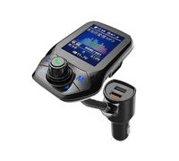 Wireless Car Bluetooth FM Transmitter Wireless Radio Adapter Kit 1.8 Inch Color Display Hands-Free Calling AUX In/Out SD/TF Card USB Charger QC3.0 for