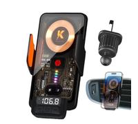 Wireless Car Charger, Fast Charging Phone Mount, Air Vent Holder Bracket, Auto-Clamp Cradle Stand, Phone Accessory, Ideal para navegación, Hands-Free Calls, Daily Commute, Road Trip Use