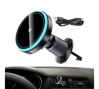 Wireless Car Charger - Magnetic Wireless Charging Car Holder - Auto Mobile Phone Stand | 15 W Magnetic Fast Charging Device for Sedan Vehicle Truck, Cellphone Holder Mount, Ensures Stable Connection