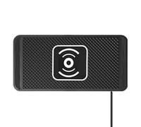 Wireless Car Charger - Wireless Car Charger Charging Pad | Cell Phone Flat Charging Mat | Automatic Sensing Non-Slip Phone Chargîng Pad with 39 Inch Cable for Travel Center Console Mounting