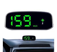 Wireless Car Heads Up Display with Solar Panel & Vibration Sensor | Large Screen Digital GPS Speedometer & Direction Navigator, Auto Start/Stop HUD for Driver Adult Men, SUV, RV & Night Driving