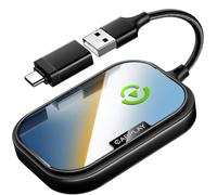 Wireless CarPlay Adapter for Apple iPhone, Converts Factory Wired CarPlay to Wireless CarPlay 2024 Upgrade Plug & Play Auto Connect Fast Easy Use for Cars from 2015 & iPhone iOS 10+ Black