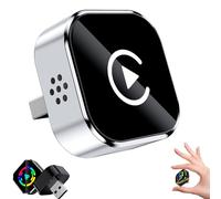 Wireless CarPlay Adapter for iPhone Android, 2 in 1 Bluetooth Carplay Plug and Play for Car, with 2.4/5GHz WiFi and Bluetooth 5.0, 2025 Upgraded Mini USB Wireless Apple Car Play Adapter (Style-C)