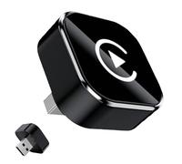 Wireless CarPlay Adapter for iPhone Android, Relativelk Carplay, 2 in 1 Bluetooth Carplay Plug and Play for Car, 2025 Upgraded Mini USB Wireless Apple Car Play Adapter (Black-B)