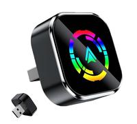Wireless CarPlay Adapter for iPhone Android, Relativelk Carplay, 2 in 1 Bluetooth Carplay Plug and Play for Car, 2025 Upgraded Mini USB Wireless Apple Car Play Adapter (Black-A)