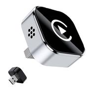 Wireless CarPlay Adapter for iPhone Android, Relativelk Carplay, 2 in 1 Bluetooth Carplay Plug and Play for Car, 2025 Upgraded Mini USB Wireless Apple Car Play Adapter (Sliver-A)
