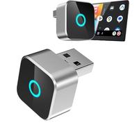 Wireless CarPlay Mirror Link Adapter, Upgrade 2 in 1 Auto Adapter, Android Auto/Carplay Wired to Wireless, Mini Design for iOS 10+, Android 11+ Version