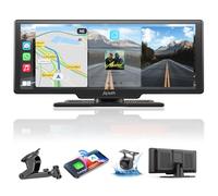 Wireless CarPlay Screen and Android Automatic Screen, 26.2 cm HD Car Radio mit Bildschirm, WiFi, Carplay Android Auto mit Rückfahrkamera, Mirror Link, GPS Navigation, Sprachsteuerung, AUX, FM