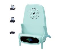 Wireless Charger Chair - PC ABS 14cm, Phone Holder, Stable Charging Design | Fast Power Transfer Feature, Cell Stand, Multifunctional Dock For Desk, Home, Office, Smartphone