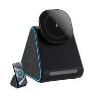 Wireless Charger Station - Base De Altavoces De Sonido Envolvente HD, Almohadilla De Carga Rápida | Hub De Docking De Música De Carga Rápida, Unidad De Reproducción De Audio De Doble Propósi