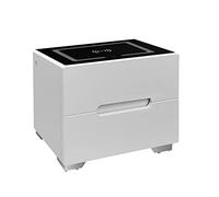 Wireless Charging Bedside Tables - Smart Side/Coffe Table with 3 Colour Touch LED Light and 2 Storage Drawer End Night Llight Table for Living Room/Reception Room/Office Furniture A (C)