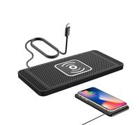 Wireless Charging Pad, Smart Car Charger, 6.22x2.95in 15w Ultra Slim Mat, Non-Slip Phone Holder, Fast Stable Charging for Small Cars Trucks Vehicles Dashboard Use