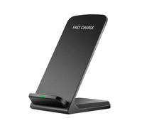 Wireless Charging Phone Holder - Cell Phone Charger Stand For Fast Charging | ABS Material with Foldable Design, 15W Output, Adaptive Sleep-Friendly Light, Portable Desk Stand