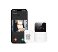 Wireless Doorbell with Camera, 150 Meter Range, Electronic Chime, Chime Kit with Plug-in Receivers, Night Vision, Audio