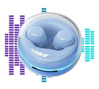 Wireless Earbuds, Noise Cancelling Comfort Ear Phones, Lightweight Audio Devices with Secure Fit, Immersive Sound Accessories for Running Sleeping Offices Cycling Commuting, White and Blue Color